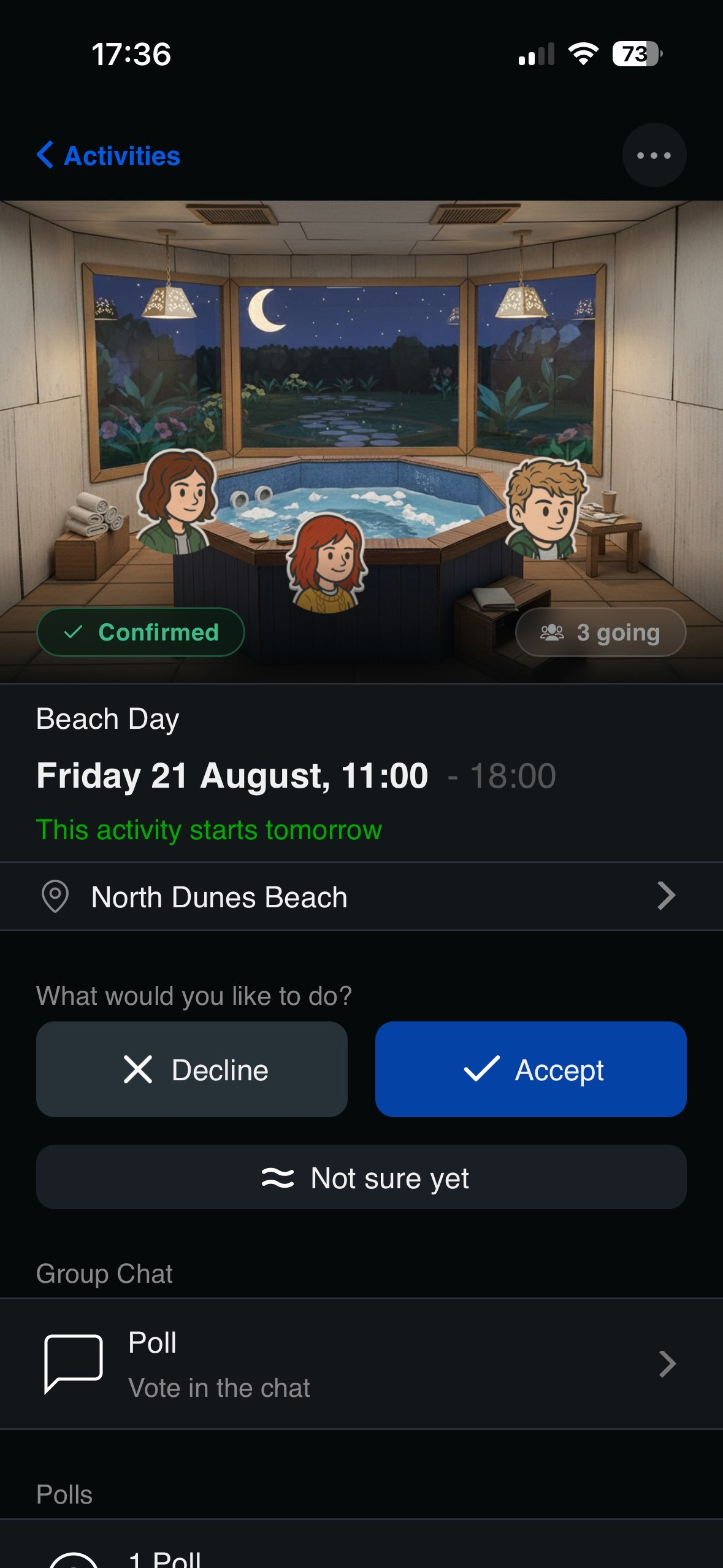 Planium: a group and its chat